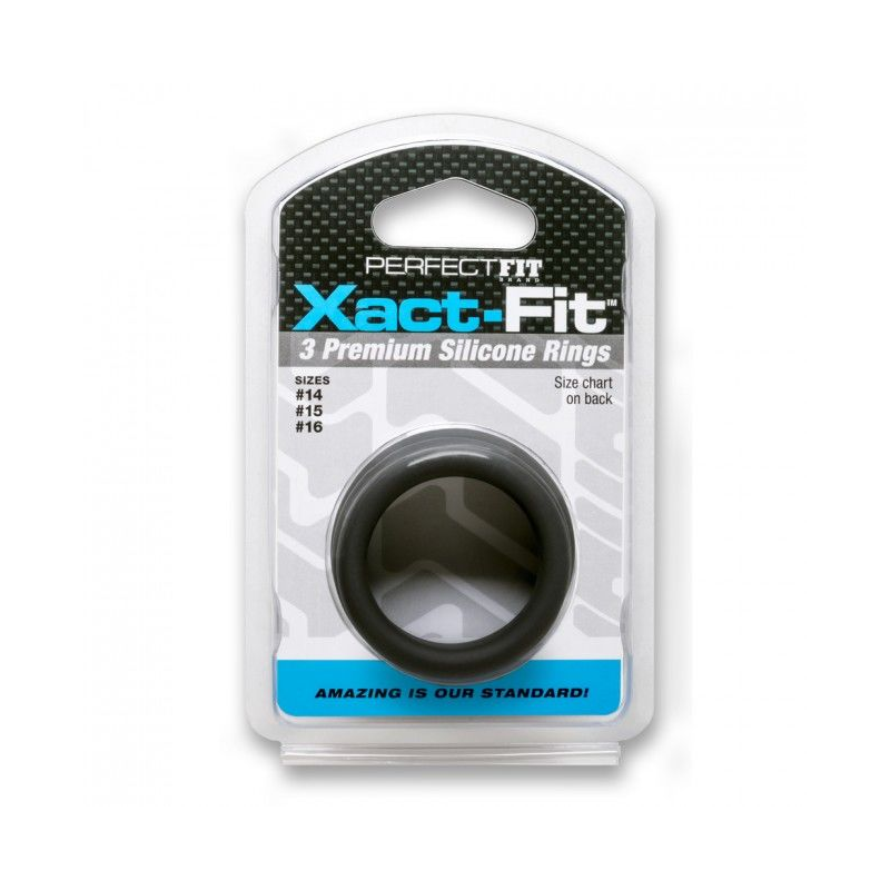 PERFECT FIT XACT FIT KIT 3 ANILLOS DE SILICONA 35 CM 38 CM Y 4 CM